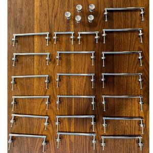 Stunning Restoration Hardware Asbury Polished Chrome Cabinet Pull/Knob 25pc Set
